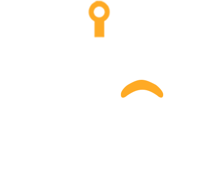 A friendly mascot welcomes you