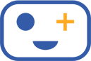 Displays the website icon, a cheerful robot